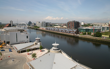 Aerial view of Anderson Quay to the north  